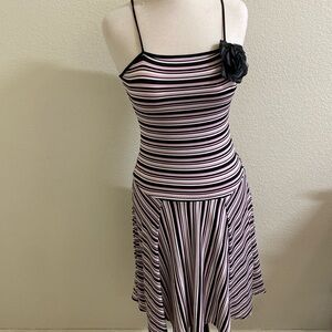 Check It Out Pink Black White Spaghetti Strap Dress Y2K‎